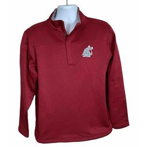 Washington State Cougars Football Fan Sweatshirt Colosseum Men's Red‎ Size Large
